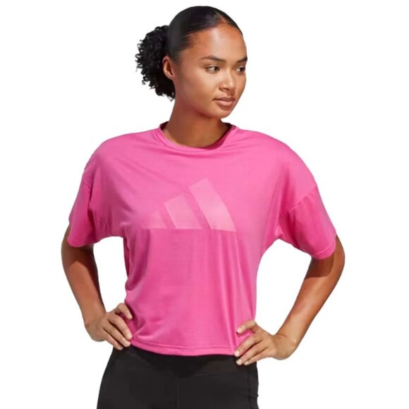 adidas Tops - Adidas - NWT Women's Train Icon 3 Bar Logo T-Shirt Pink Size Large